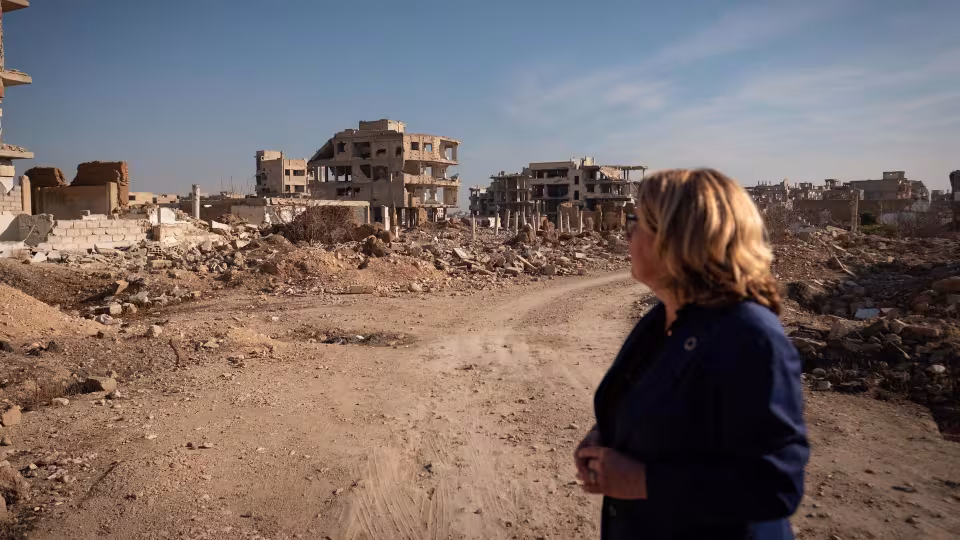 Bundesentwicklungsministerin Svenja Schulze am 15. Januar 2025 in Damaskus