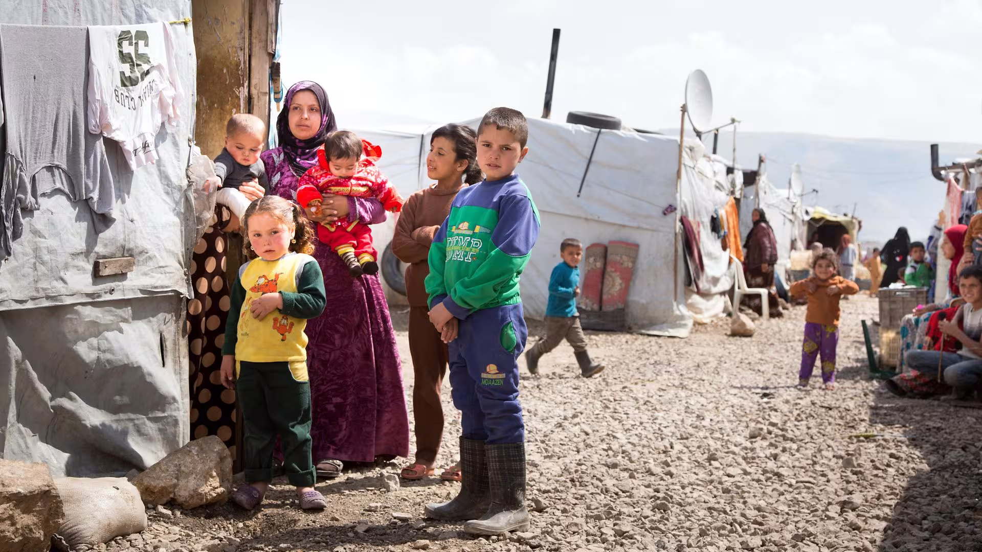 Flüchtlinge aus Syrien in einem Flüchtlingslager des UNHCR